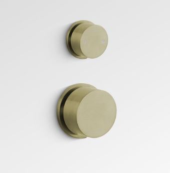 Element Bath/Shower Diverter Mixer - Brushed Brass