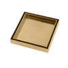 Brushed Brass Tile insert Floor Waste 120x120mm(81.3mm Outlet)