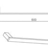 Bianca Single towel rail 600-900mm - Bayside Bathroom