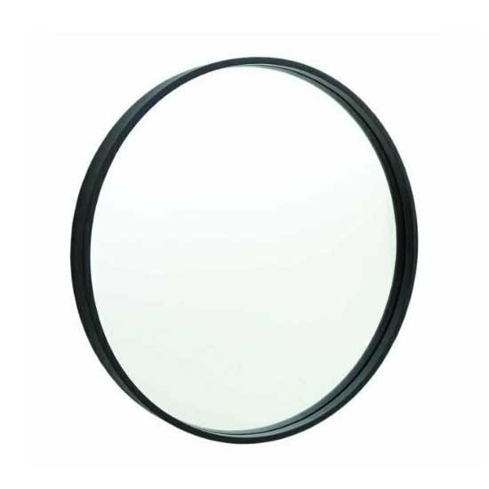 Black round mirrors