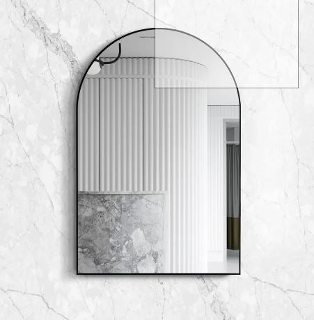 Arch 600 Matte Black Framed Mirror