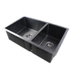 Select 710 Gunmetal Handmade Round Corners Double Bowls Sink