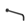 400mm Round Curved Shower Arm- Matte Black - Bayside Bathroom