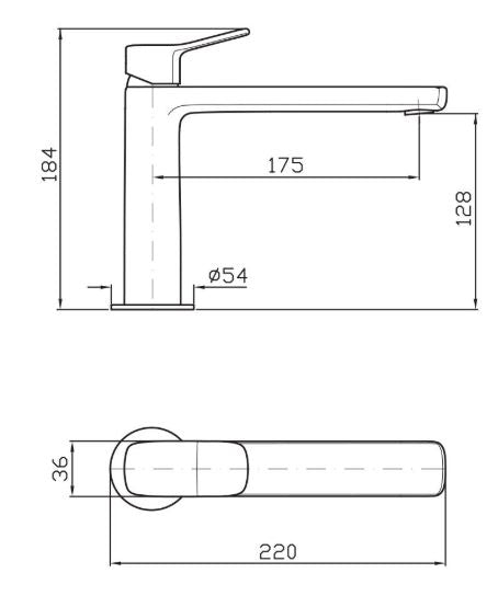 Zucchetti Brim basin mixer with extended spout
