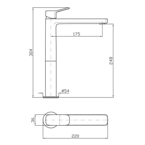 Zucchetti Brim Tall basin mixer