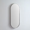 Oval 460 x 910 Brushed Nickel Framed Mirror
