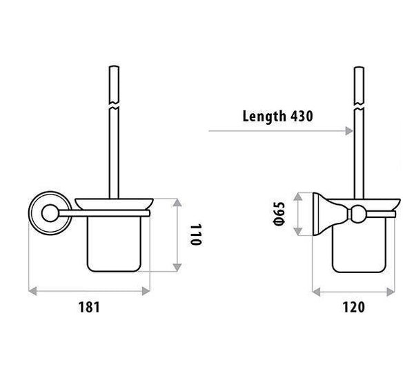Byron Toilet Brush Holder - Bayside Bathroom