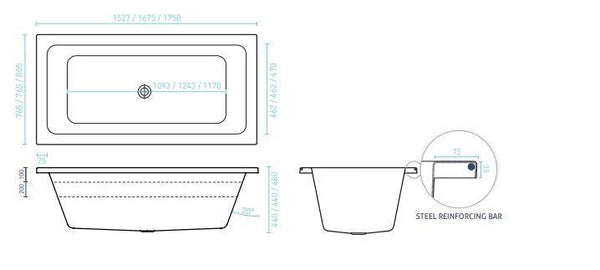 Carina Santai 12 Jet Spa Bath - Bayside Bathroom