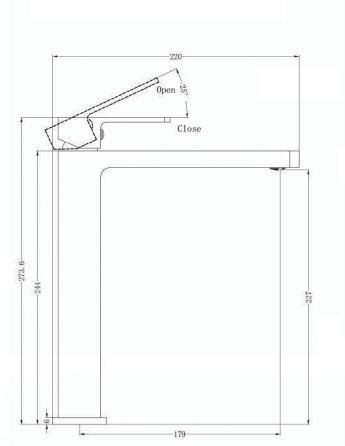 Ceilia Tall basin mixer- Chrome - Bayside Bathroom
