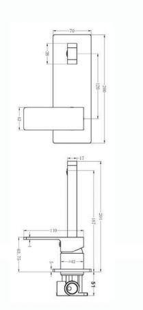 Ceilia Wall basin mixer- Matte Black - Bayside Bathroom