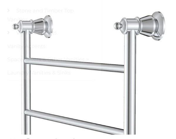 Lillian 600 x 1208 Chrome Heated Towel Rail