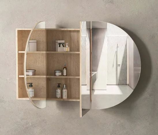 Chloe Curved 1800 Mirror Cabinet