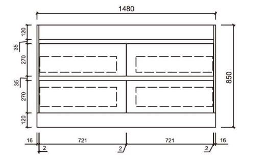 Coco Floorstanding Vanity 600mm-1800mm