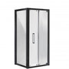 Black Corsica Bi Fold Sliding shower screen - Bayside Bathroom