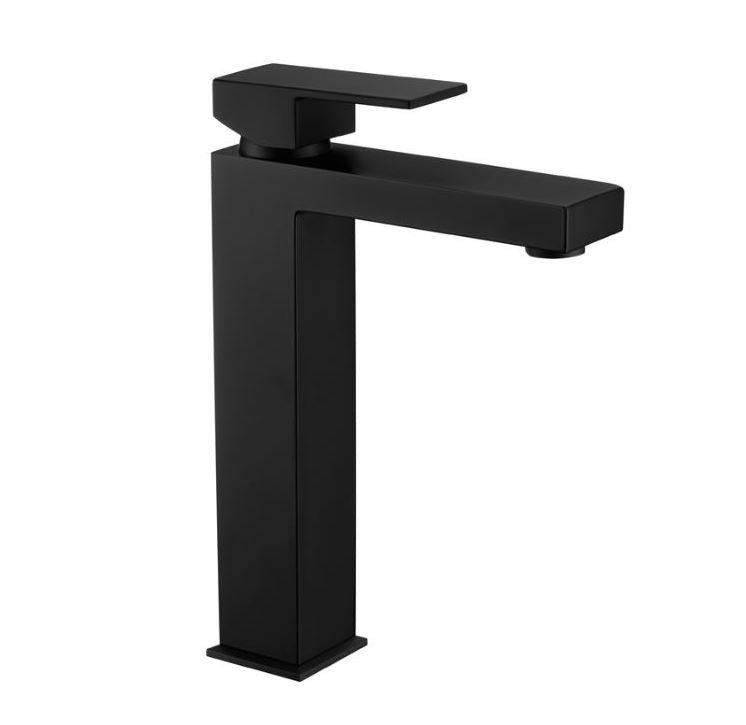 Cube Tall Basin mixer- Matte Black