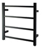 Cubo Matte Black 500 Square 4 Bar Heated Towel Rail