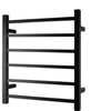 Cubo Black 620 Square 6 Bar Heated Towel Rail