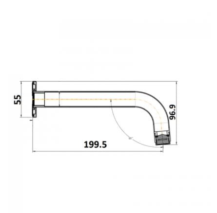 Round curved Spout - Brushed Nickel