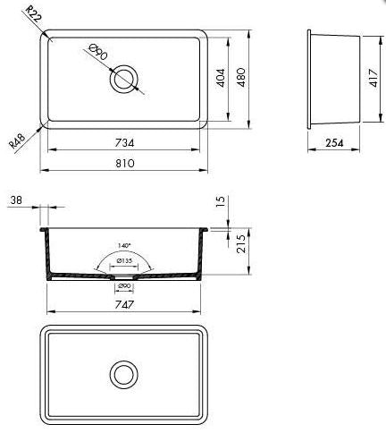 Cusine 810 sink