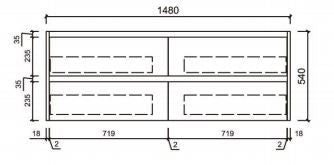 Daisy 600mm -1800mm Wall Hung Vanity