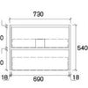 Daisy White Gloss Wall Hung Vanity 750-1800mm