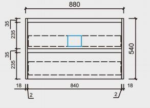 Daisy 600mm -1800mm Wall Hung Vanity