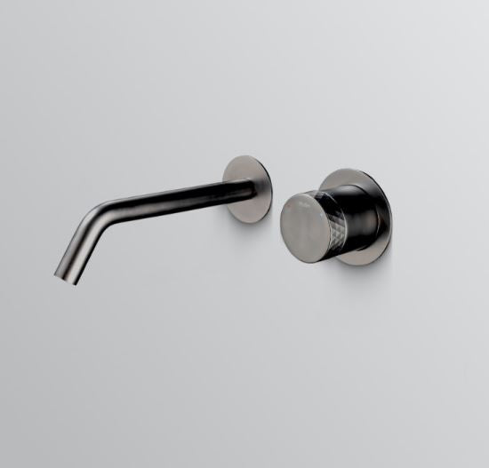 Diamond Bath Mixer Set- Gun Metal