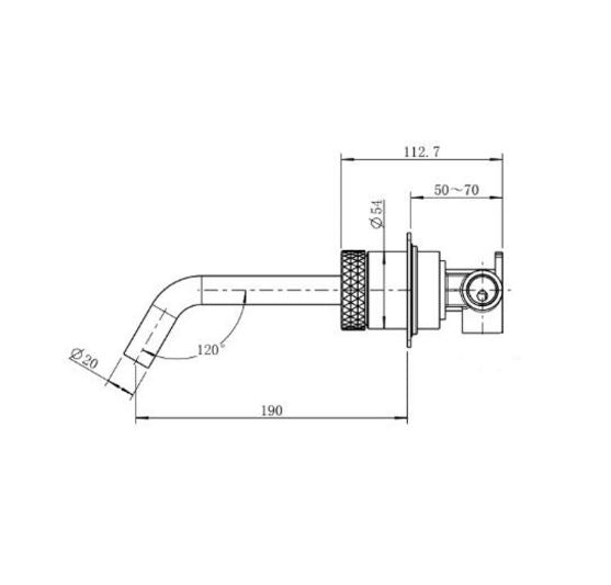 Diamond Bath Mixer Set- Brushed Nickel