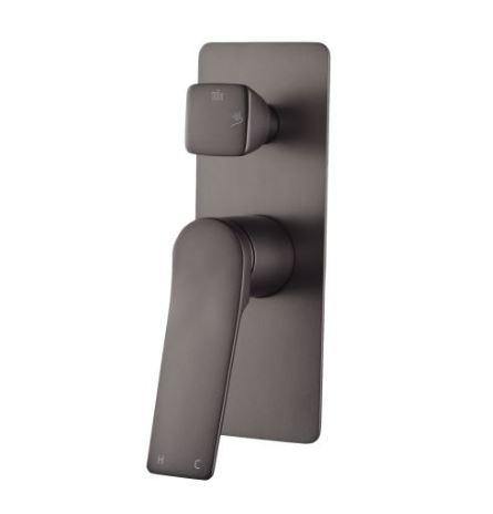 Rushy Wall Mixer With Diverter - Gunmetal