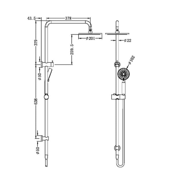 Dolce Round Shower Set