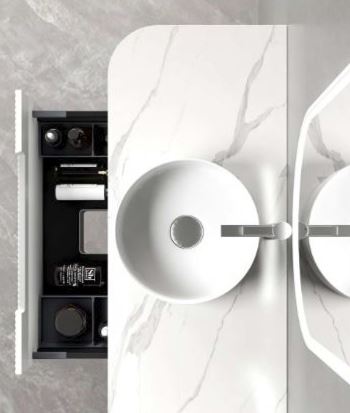 Kelly Matte White 1200mm Curve Vanity