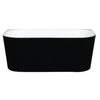 Ecco Black Back To Wall Bath-1500mm