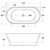 Matte White Oval Freestanding Bath
