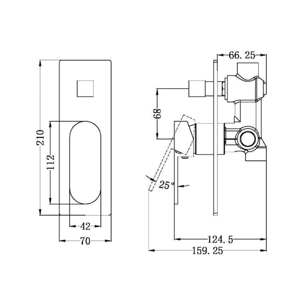 Ecco Shower Mixer W/ Divertor