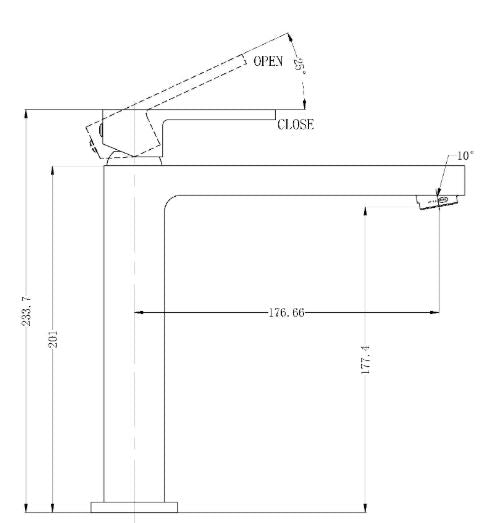 Ecco Tall Basin Mixer- Chrome