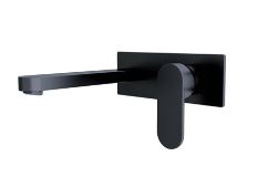 Ecco Wall Basin mixer - Matte Black