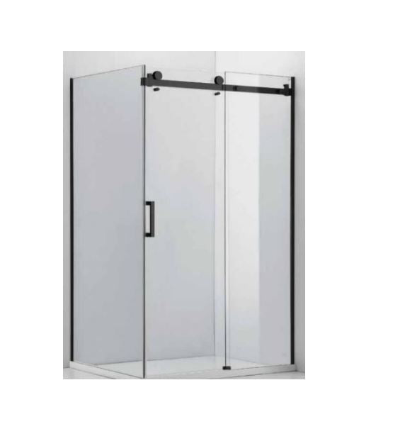 Eden Matte Black Sliding Shower Screen