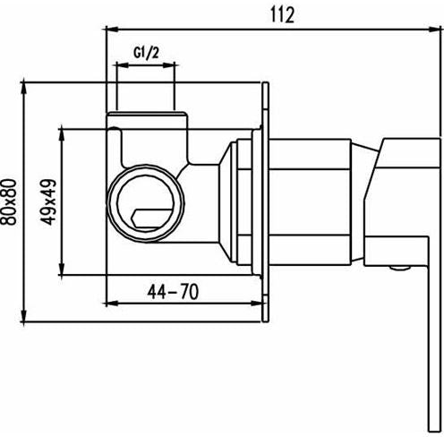 Elegant Wall Mixer- Chrome
