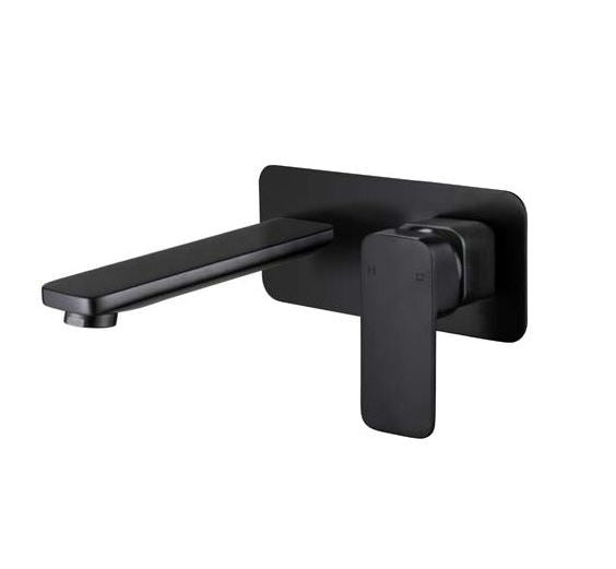 Elegant Wall mixer w/ Spout- Matte Black