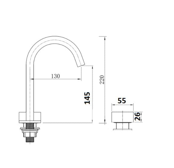 Element Progressive Hob Mounted Basin Mixer