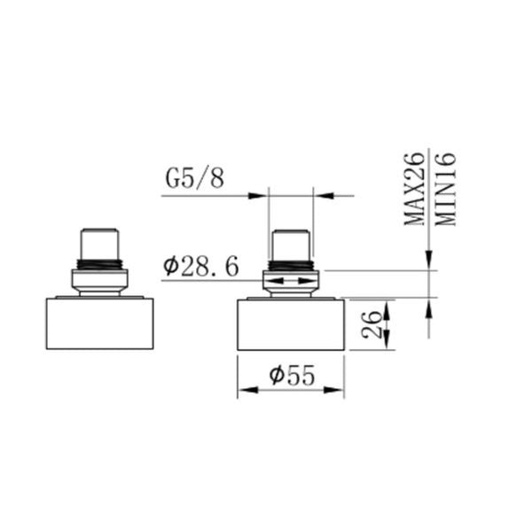 Element Basin Tap Set- Chrome