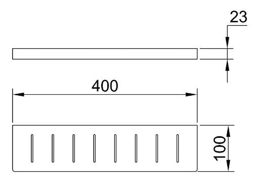 Eneo 40cm Shelf w/ holes