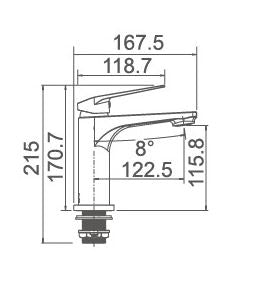 Exon Short Basin Mixer (4 Colours)