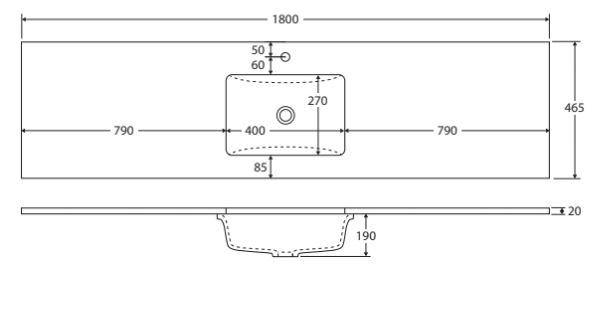 Dove Grey Ready Made Stone Tops - Bayside Bathroom