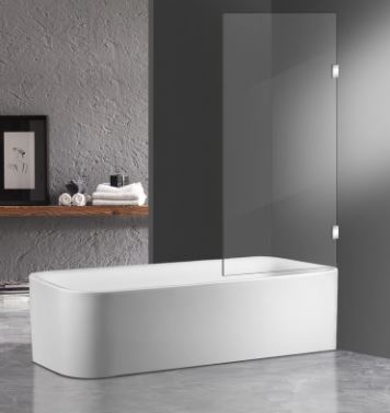 Frameless Fixed Bath Screen (700mm-850mm)