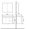 Florence 900mm Slimline Wall Hung Vanity
