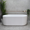 Lincoln Fluted Oval Matte White 1500-1700mm Freestanding Bath