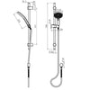 Gabe Brushed Brass Shower Rail