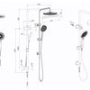 Gabe Brushed Brass Shower Set