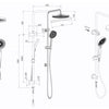 Gabe Gunmetal Shower Set